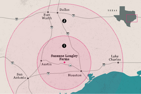 Delivery Zones - Suzanne Longley Farms